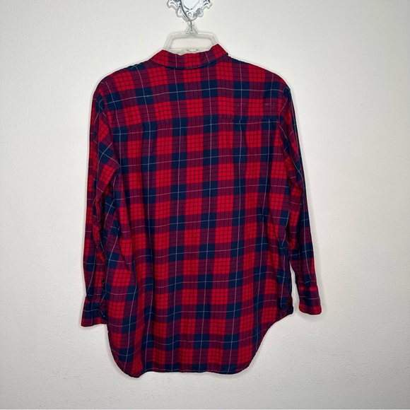 Madewell red and blue checkered plaid button down shirt - Picture 5 of 8